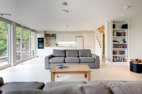 Sitting room and kitchen